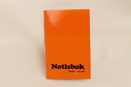 NOTISBOK LINJER ORANGE 9X14